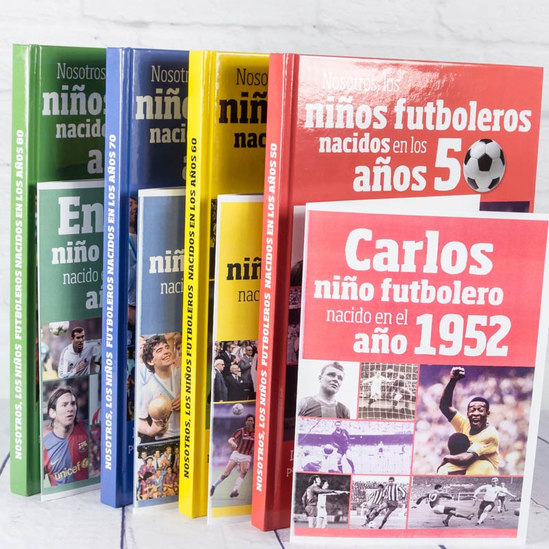 Regalos personalizados: Libros personalizados: Libro recuerdos de fútbol de tu infancia con tarjeta