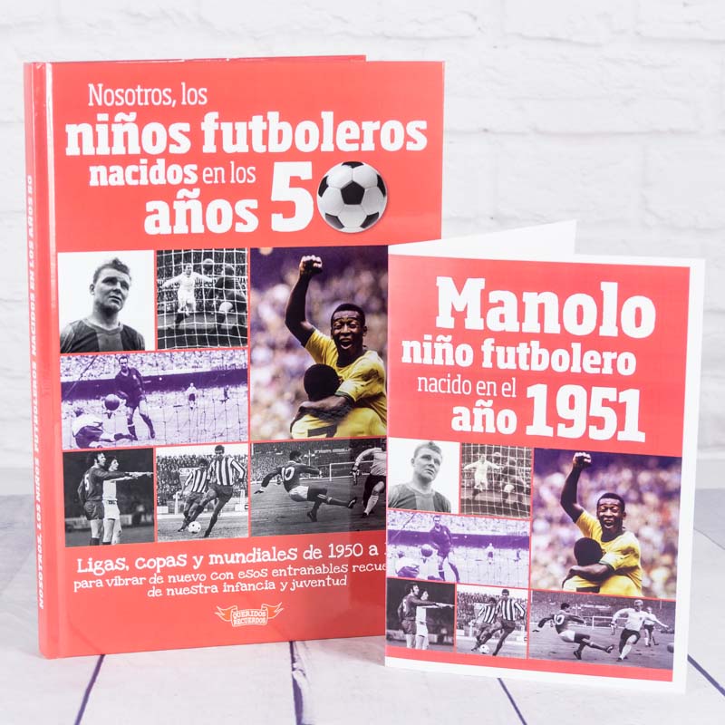 Regalos personalizados: Regalos con nombre: Libro para futboleros nacidos en 1951