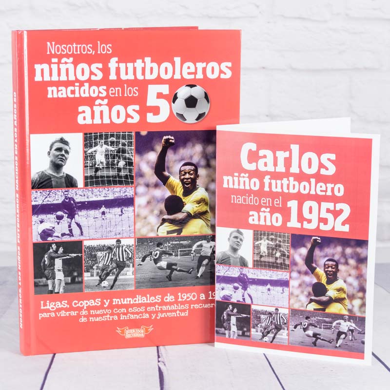 Regalos personalizados: Regalos con nombre: Libro para futboleros nacidos en 1952