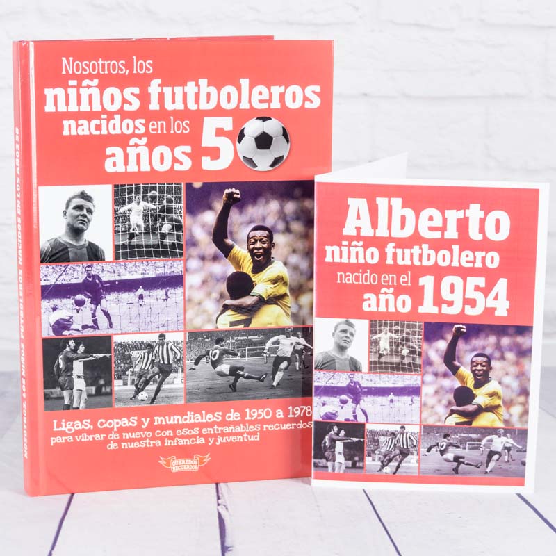 Regalos personalizados: Regalos con nombre: Libro para futboleros nacidos en 1954