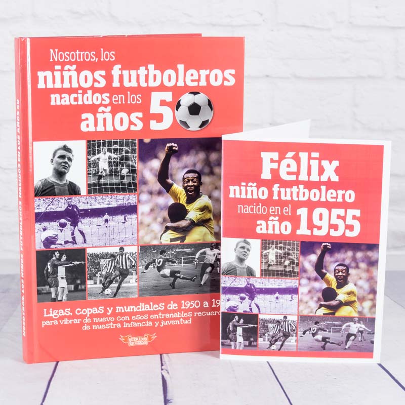 Regalos personalizados: Regalos con nombre: Libro para futboleros nacidos en 1955