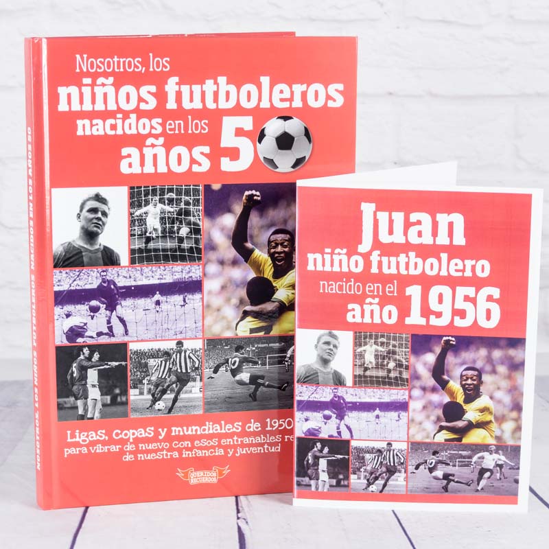 Regalos personalizados: Regalos con nombre: Libro para futboleros nacidos en 1956