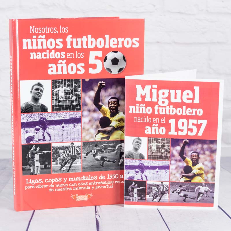 Regalos personalizados: Regalos con nombre: Libro para futboleros nacidos en 1957