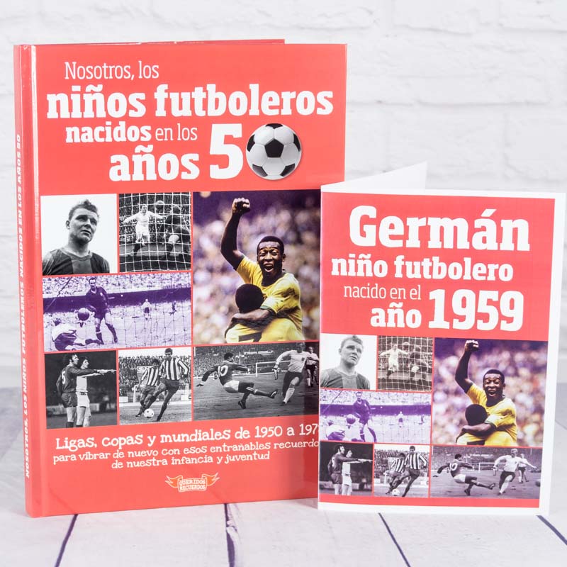 Regalos personalizados: Regalos con nombre: Libro para futboleros nacidos en 1959
