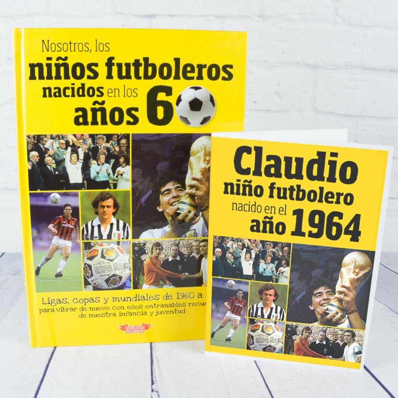 Regalos personalizados: Libros personalizados: Libro 'Nosotros, los niños futboleros' con tarjeta 1964