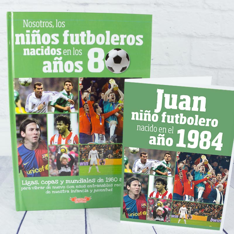 Regalos personalizados: Regalos con nombre: Libro para futboleros nacidos en 1984