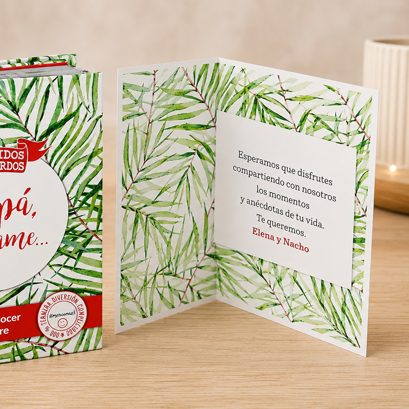 Regalos personalizados: Regalos con nombre: Libro Papá cuéntame con tarjeta personalizada Regalos personalizados: Regalos con nombre: Libro Papá cuéntame con tarjeta personalizada