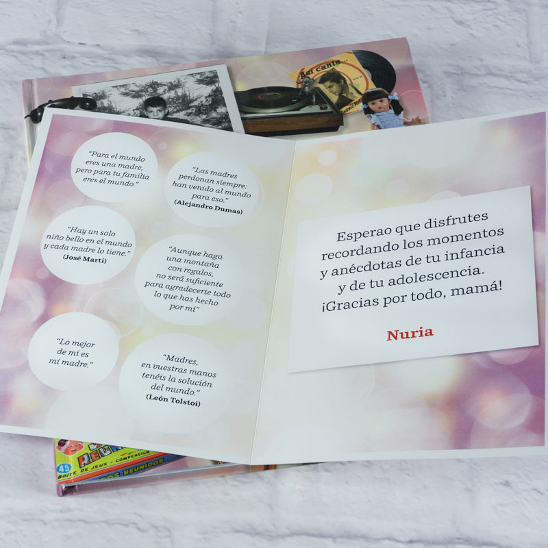 Regalos personalizados: Libros personalizados: Libro Queridos Recuerdos con tarjeta para mamá