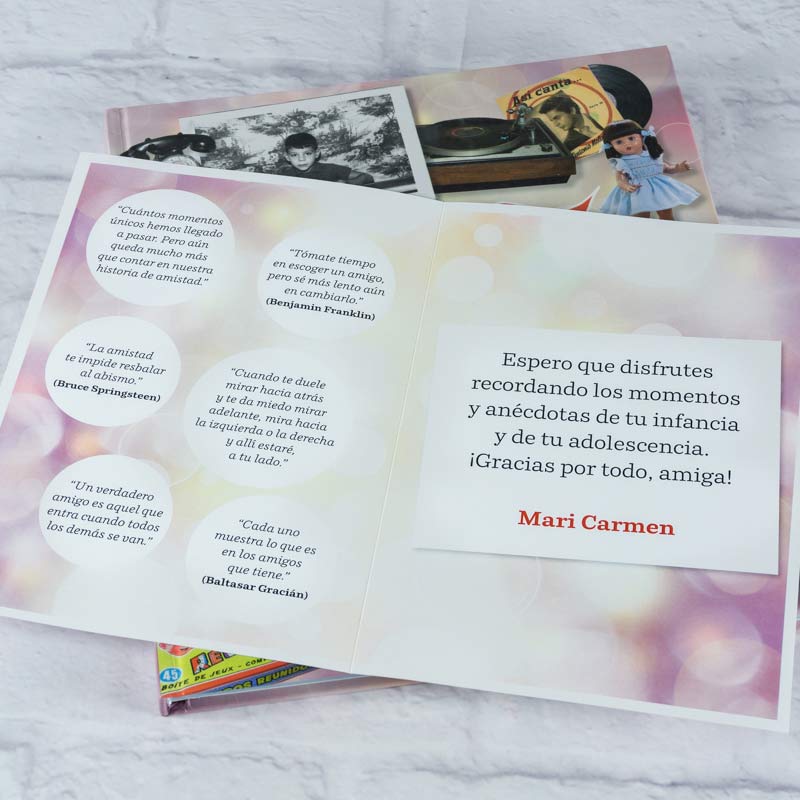 Regalos personalizados: Libros personalizados: Libro Queridos Recuerdos con tarjeta para un amigo