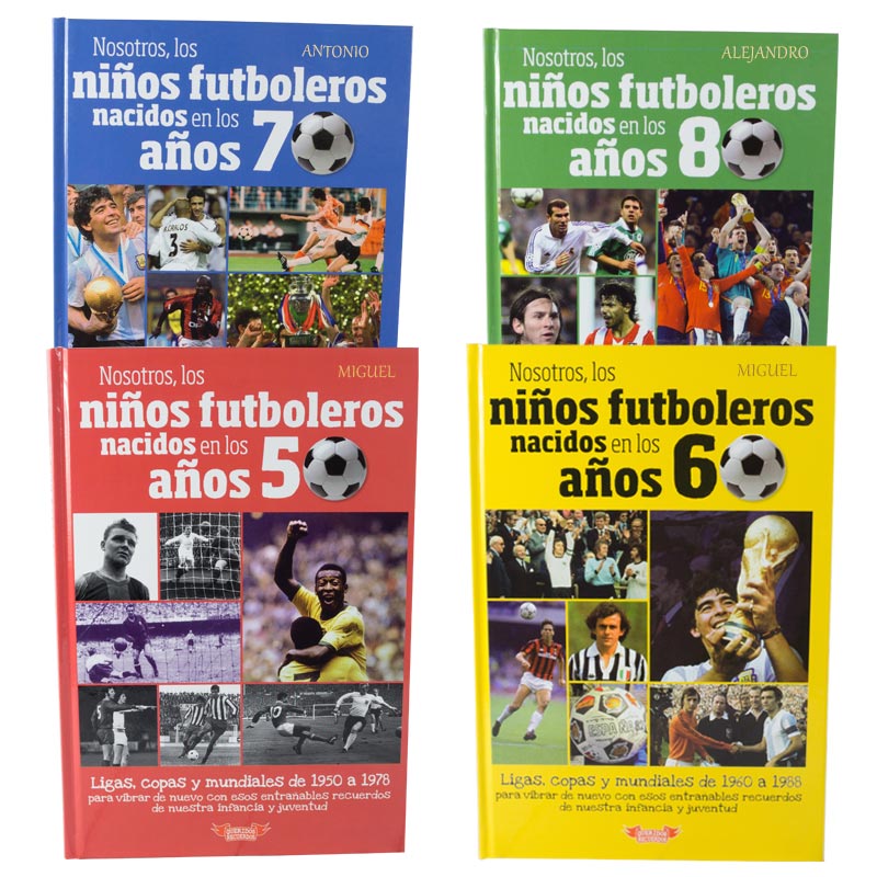 Libro recuerdos de fútbol de tu infancia grabado