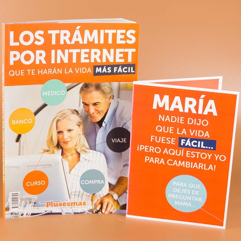 Regalos personalizados: Regalos con nombre: Libro 'Trámites por internet' con tarjeta personalizada