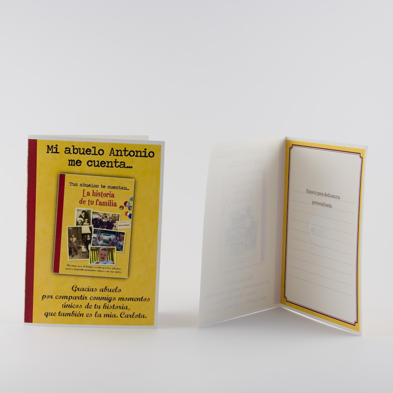 Regalos personalizados: Rebajas: Libro Tus abuelos te cuentan con tarjeta