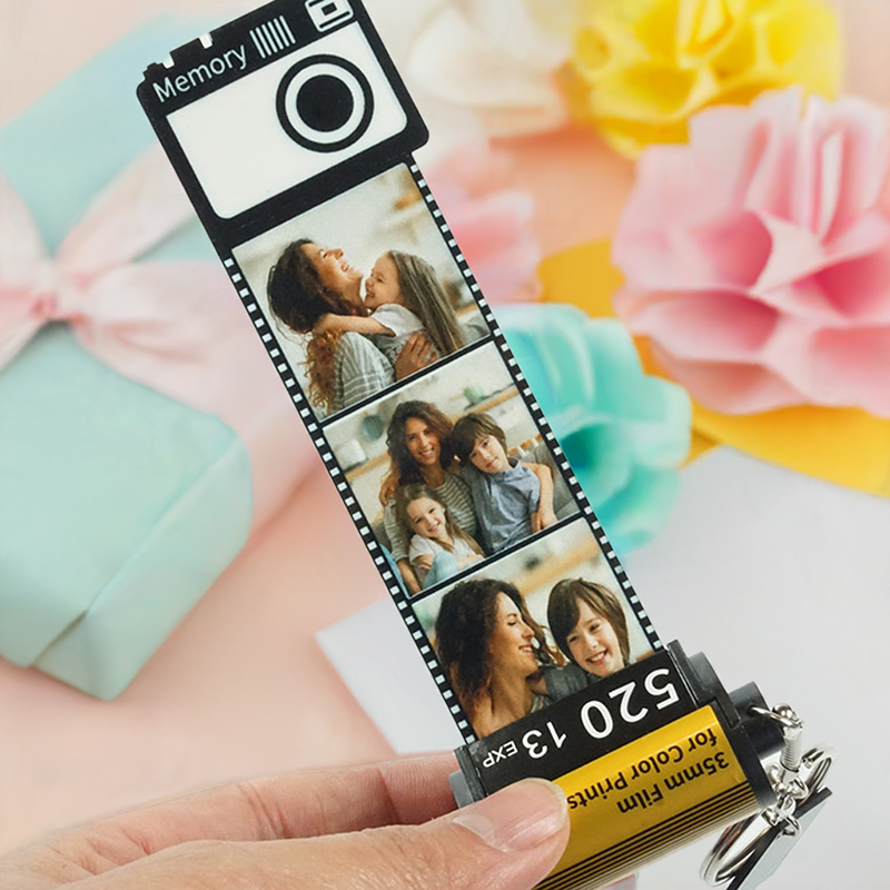 Regalos personalizados: Regalos con fotos: Llavero carrete de fotos personalizado