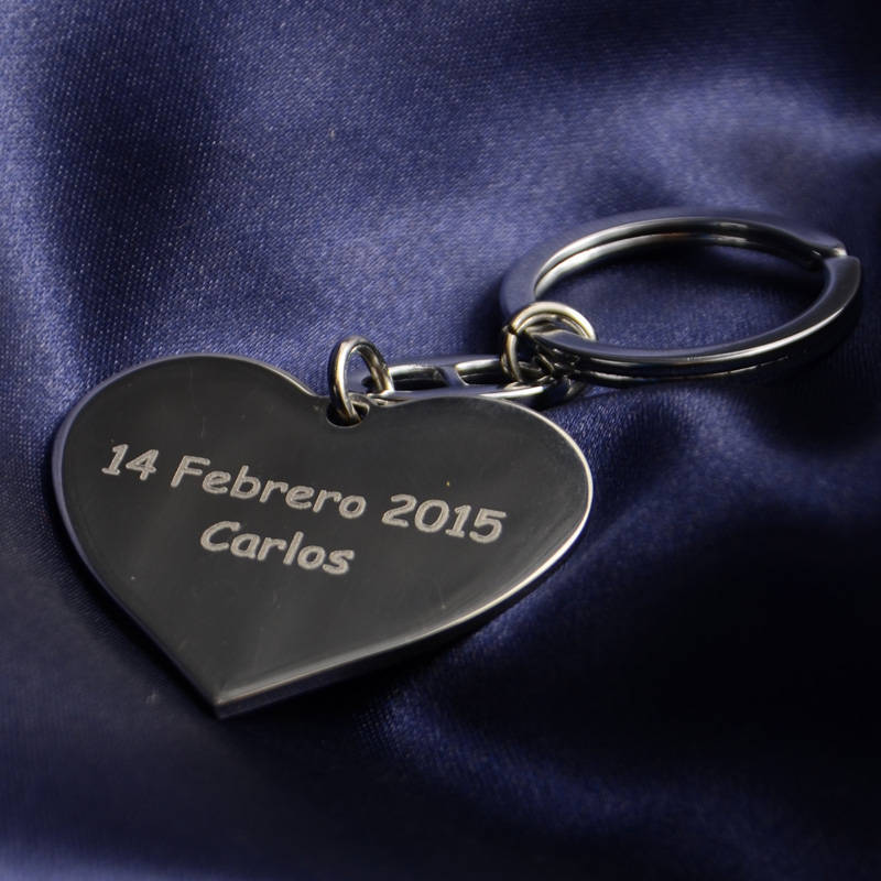 Regalos personalizados: Llaveros personalizados: Llavero corazón con foto grabada