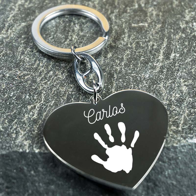 Regalos personalizados: Llaveros personalizados: Llavero corazón personalizado 'Huella'