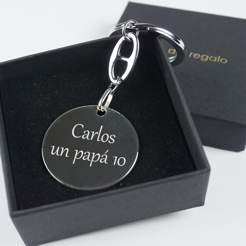 Regalos personalizados: Llaveros personalizados: Llavero de plata grabado