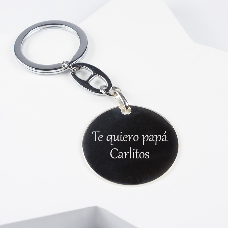 Regalos personalizados: Llaveros personalizados: Llavero de plata grabado