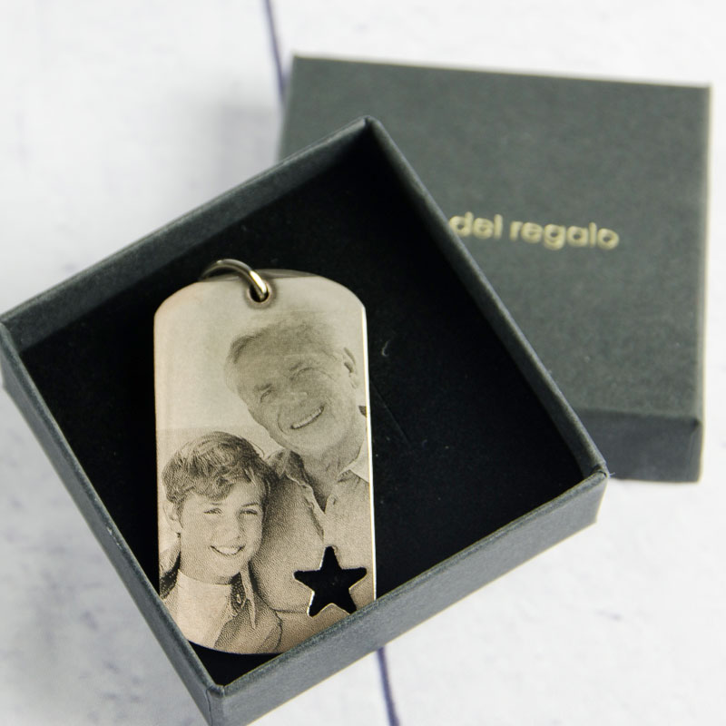 Regalos personalizados: Llaveros personalizados: Llavero grabado con estrella