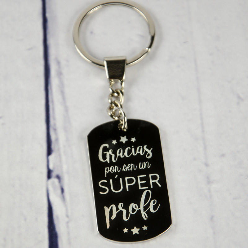 Regalos personalizados: Llaveros personalizados: Llavero Gracias por ser un súper profe