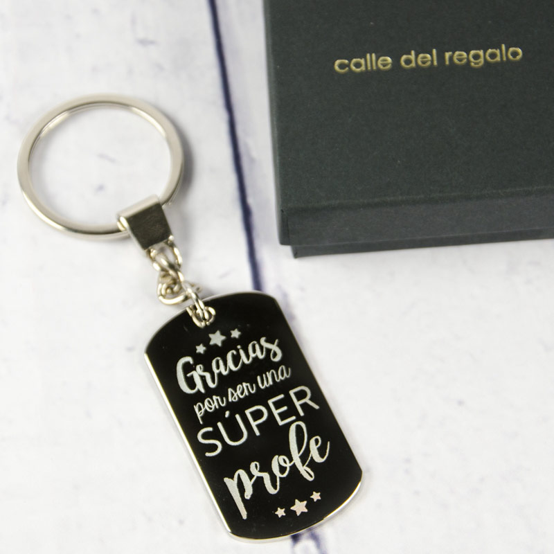 Regalos personalizados: Llaveros personalizados: Llavero Gracias por ser un s&uacute;per profe