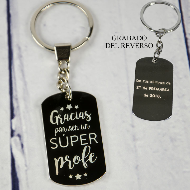 Regalos personalizados: Llaveros personalizados: Llavero Gracias por ser un súper profe