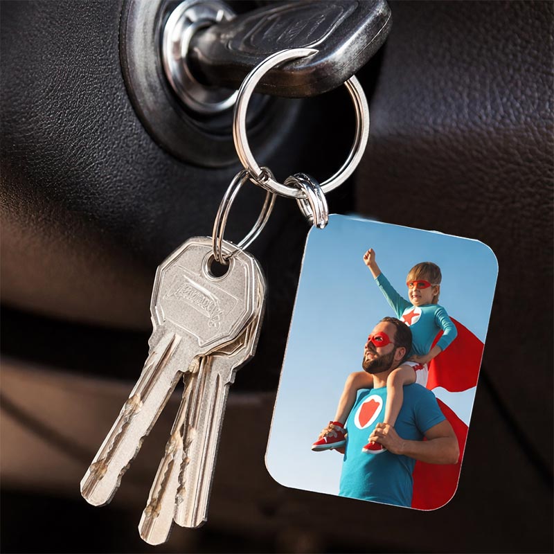 Regalos personalizados: Regalos con fotos: Llavero personalizado con foto rectangular Regalos personalizados: Regalos con fotos: Llavero personalizado con foto rectangular