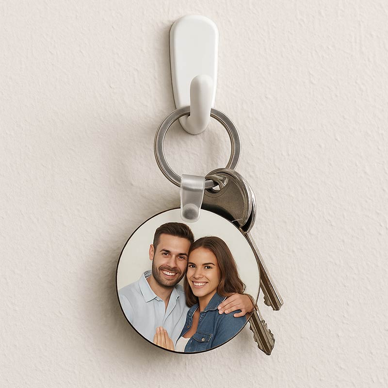 Regalos personalizados: Regalos con fotos: Llavero personalizado con foto redondo