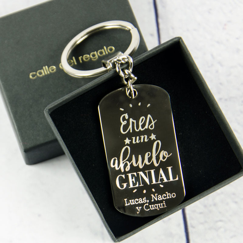 Regalos personalizados: Llaveros personalizados: Llavero personalizado Eres un abuelo genial