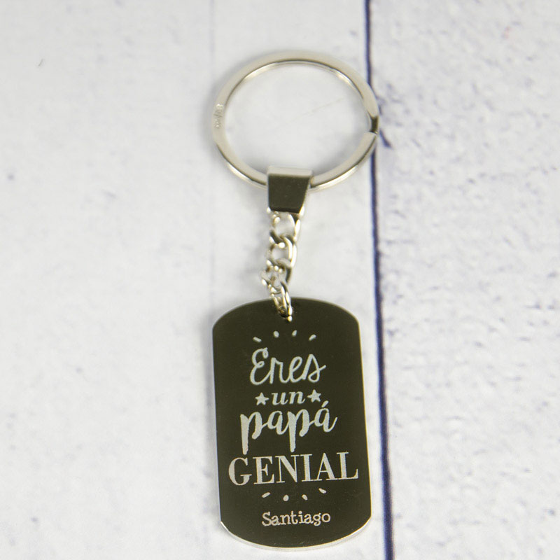 Regalos personalizados: Llaveros personalizados: Llavero personalizado Eres un papá genial