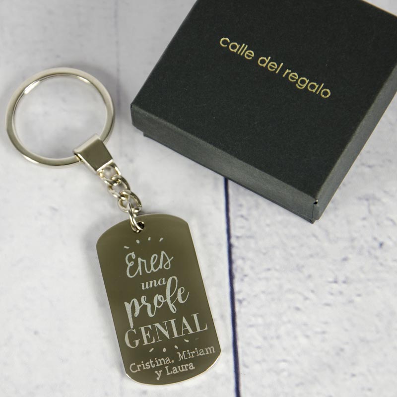 Regalos personalizados: Llaveros personalizados: Llavero personalizado Eres un profe genial