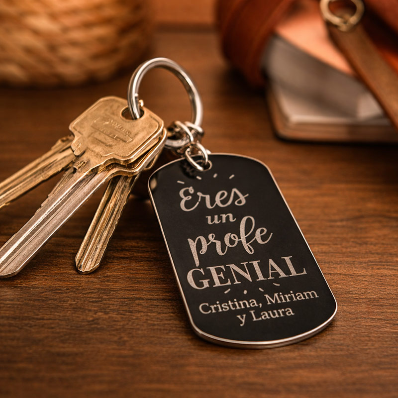 Regalos personalizados: Llaveros personalizados: Llavero personalizado Eres un profe genial