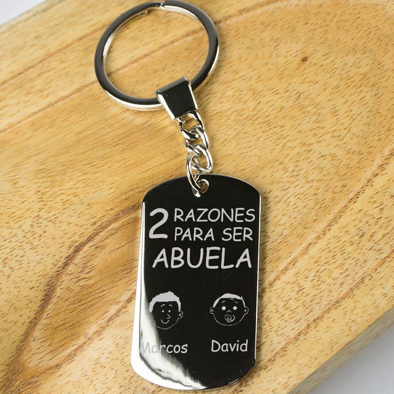 Regalos personalizados: Llaveros personalizados: Llavero razones para ser abuela