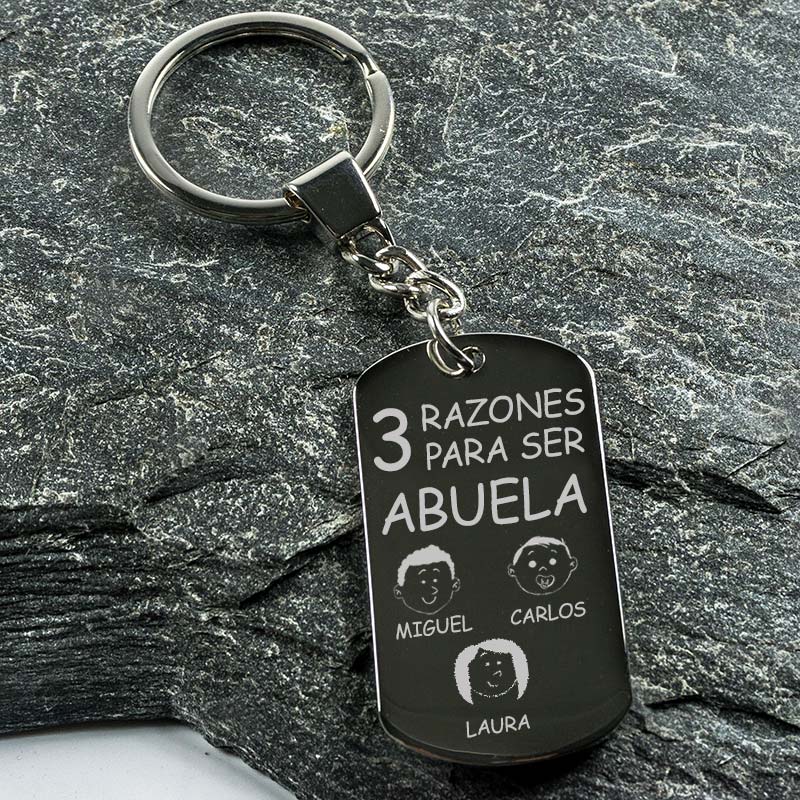 Regalos personalizados: Llaveros personalizados: Llavero razones para ser abuela