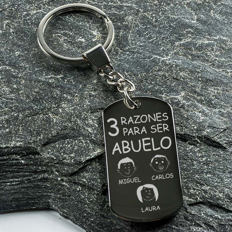 Regalos personalizados: Llaveros personalizados: Llavero razones para ser abuelo