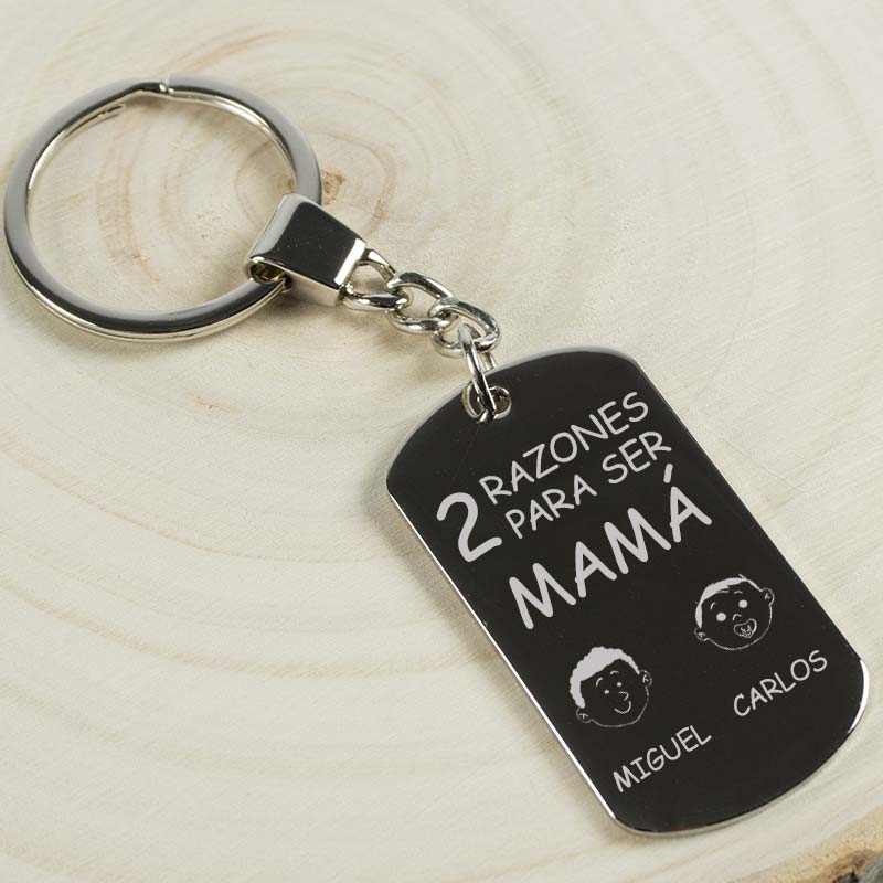 Regalos personalizados: Llaveros personalizados: Llavero razones para ser mamá