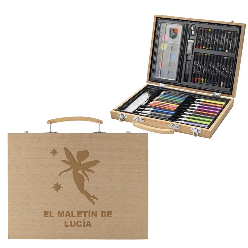 Regalos personalizados: Regalos con nombre: Maletín de pinturas personalizado