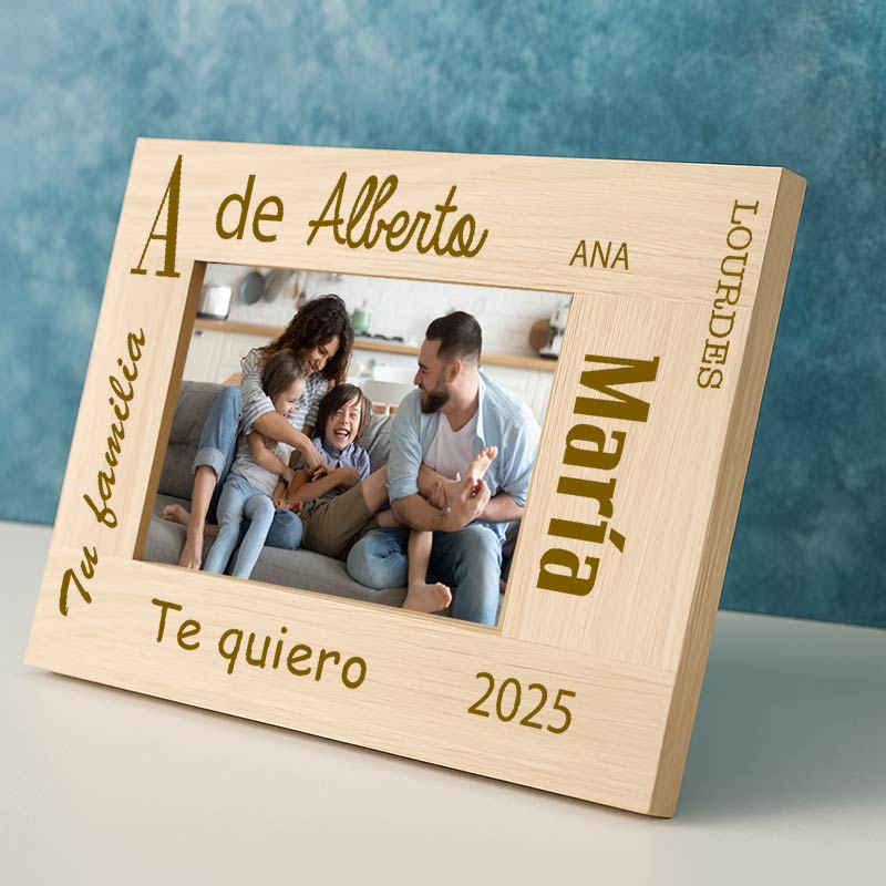Regalos personalizados: Dise&ntilde;o y decoraci&oacute;n: Marco de fotos personalizado con nombre