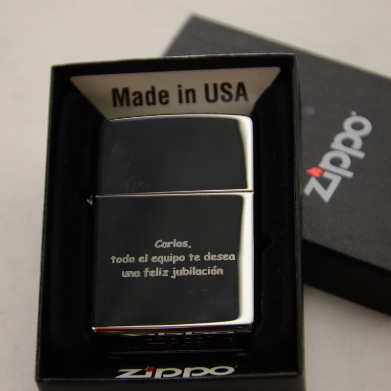 Regalos personalizados: Regalos con nombre: Mechero Zippo especial jubilación