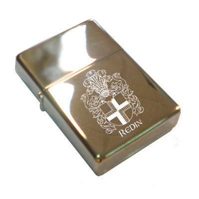 Mechero Zippo personalizado con escudo heráldico