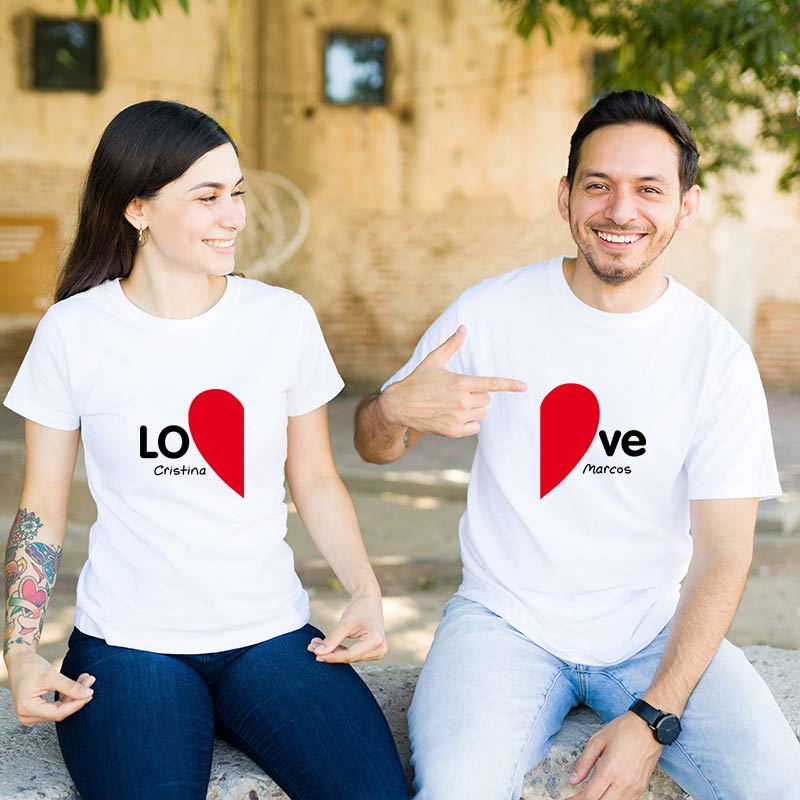 Regalos personalizados: Camisetas personalizadas: Pack camisetas LOVE personalizadas