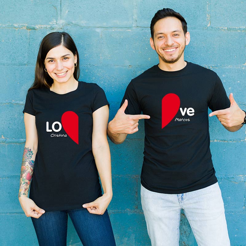 Regalos personalizados: Camisetas personalizadas: Pack camisetas LOVE personalizadas