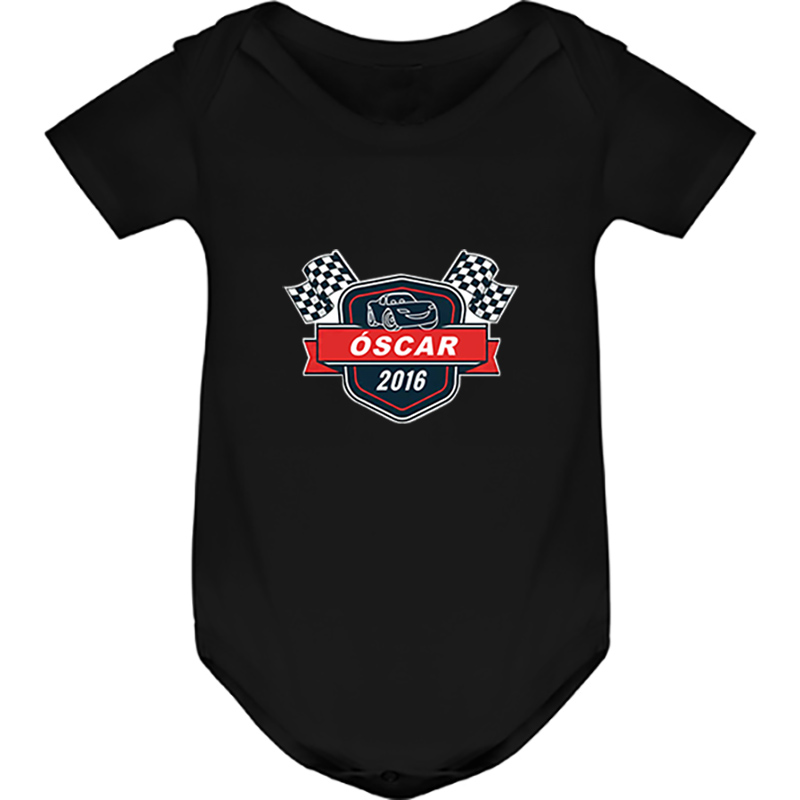 Regalos personalizados: Regalos con nombre: Pack camisetas negras personalizadas Padre e Hijo 'Carreras'
