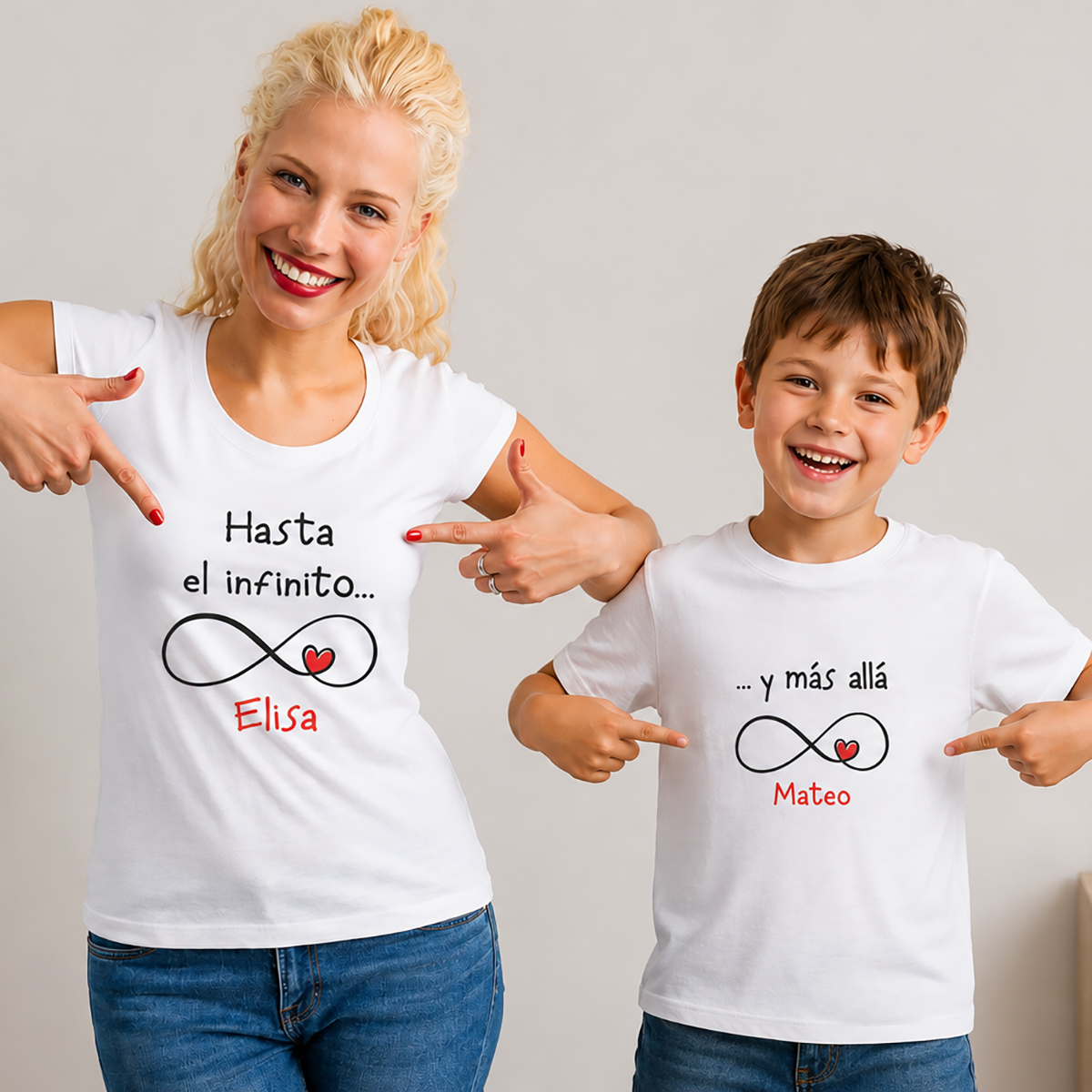 Pack camisetas personalizadas madre e hij@ 'Infinito'