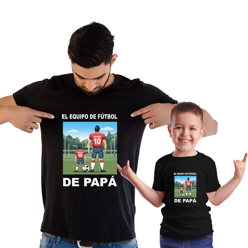Regalos personalizados: Regalos con nombre: Pack camisetas personalizado 'Equipo de papá'