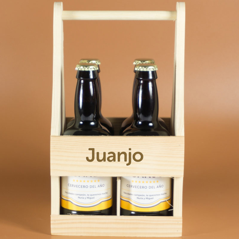 Regalos personalizados: Bebidas personalizadas: Pack de Cervezas personalizadas 'Cervecero del año'