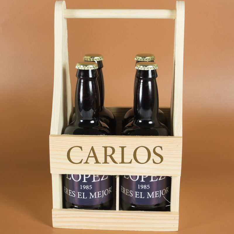 Regalos personalizados: Bebidas personalizadas: Pack de cervezas personalizadas con texto