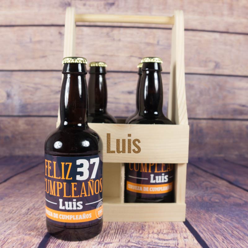 Regalos personalizados: Bebidas personalizadas: Pack de cervezas personalizadas 'Cumpleaños'