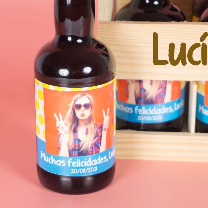 Regalos personalizados: Bebidas personalizadas: Pack de Cervezas personalizadas para chicas
