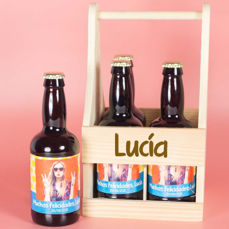 Regalos personalizados: Bebidas personalizadas: Pack de Cervezas personalizadas para chicas