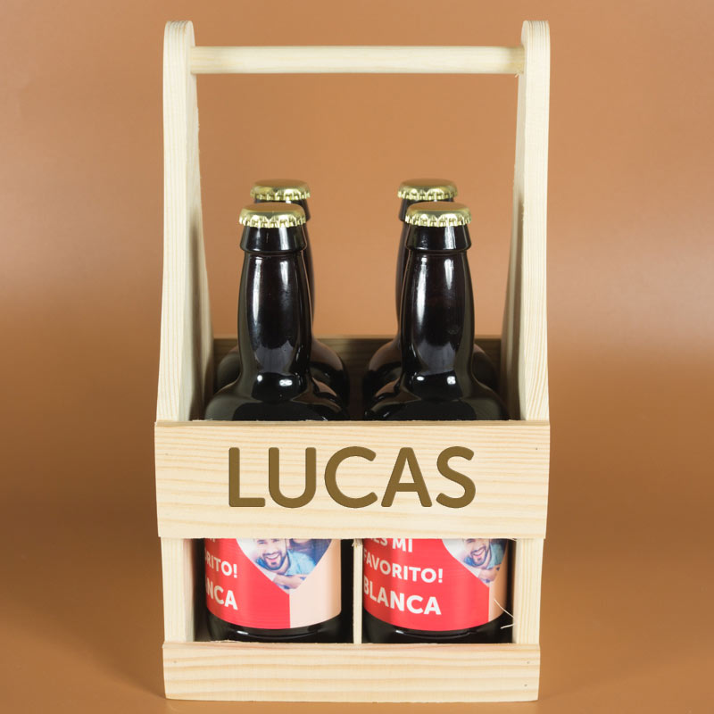 Regalos personalizados: Bebidas personalizadas: Pack de Cervezas personalizadas para enamorados